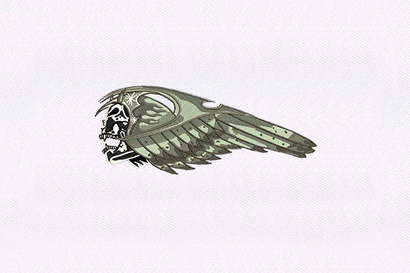 A Professional Review of the Flying Skull Wings Embroidery Design