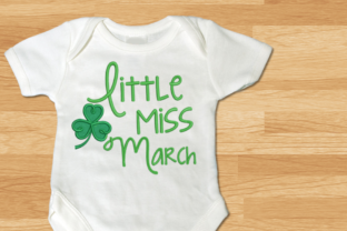 Little Miss March Applique for Boutique Sweatshirts