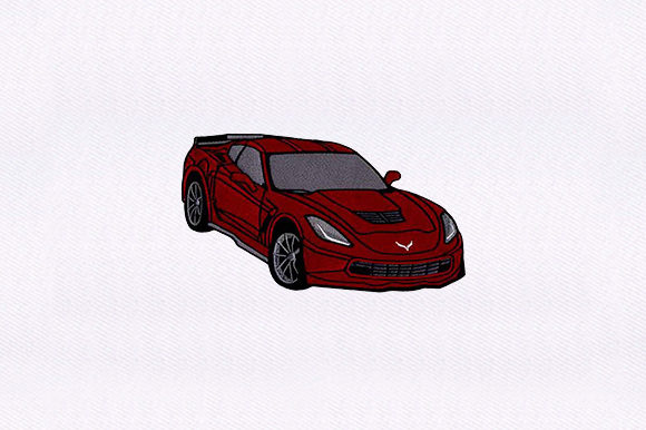 Red Sports Car Embroidery: A Classic Holiday Gift